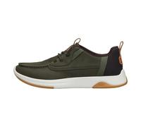 Hey Dude Wally Drift Classic Mocassino Uomo tipo Sneaker in eco Pelle Verde Militare 42