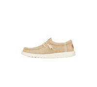 HEYDUDE - Wally Elevated Basics Herren - Slip-on Schuhe - Mokassin-Stil, Khaki/White, 44 EU