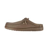 Hey Dude Wally Slip Canvas Mule Walnut