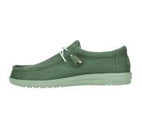 Hey Dude Wally Stretch Canvas - Zapatos Estilo Mocasín para Hombre, Duck Green/Iceberg Green, 44