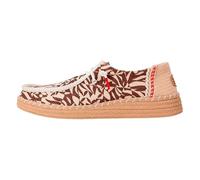 Hey Dude - Wendy Espadrille Retro Palm, Damen Slip-On Schuhe, Downtown Braun/Egret, 37