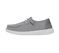 Hey Dude Wendy Sport Knit Damen - Slip on Flache Schuhe - Mokassin Stil, Grey, 40