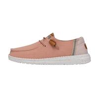 Hey Dude Wendy Washed Canvas Damenschuhe, Schnürhalbschuhe, bequem und leicht, Rose Cloud, 42 EU