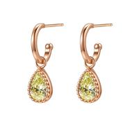 Hey Happiness August Geburtsstein Creolen aus 925 Sterlingsilber Rosegold Damen
