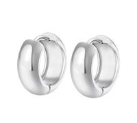 Hey Happiness Chunky Creolen aus Edelstahl Silber Damen