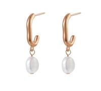 Hey Happiness Chunky Perlen Creolen aus 925er Sterlingsilber Rosegold Damen