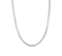 Hey Happiness Cuban-Style Panzerkette aus Edelstahl Silber Damen