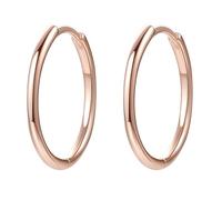 Hey Happiness Dünne Creolen, aus 925er Sterling Silber Rosegold Damen
