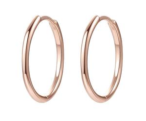 Hey Happiness Dünne Creolen, aus 925er Sterling Silber Rosegold Damen