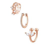 Hey Happiness Ear-Cuff-Set aus 925er Sterlingsilber Rosegold Damen