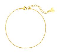 Hey Happiness Feines Kugel-Fußkettchen, aus Edelstahl Gold Damen