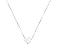 Hey Happiness Kette mit Herzanhänger aus Edelstahl - romantisches Geschenk zum Valentinstag Silber Damen