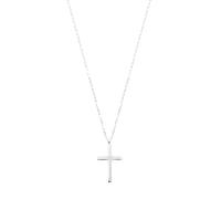 Hey Happiness Kette mit Kreuz-Anhänger Edelstahl Silber Damen