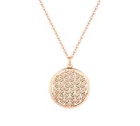 Hey Happiness Kette mit Lebensblume-Anhänger aus Edelstahl Rosegold Damen
