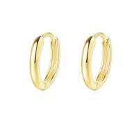 Hey Happiness Klassische Chunky Creolen, aus 925er Sterling Silber Gold Damen