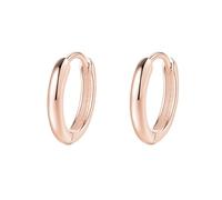 Hey Happiness Klassische Chunky Creolen, aus 925er Sterling Silber Rosegold Damen