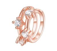 Hey Happiness Ohrklemme mit funkelnden Zirkoniasteinen aus 925er Sterlingsilber Rosegold Damen