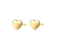 Hey Happiness Ohrstecker in Herzform aus 925er Sterlingsilber Gold Damen