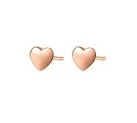Hey Happiness Ohrstecker in Herzform aus 925er Sterlingsilber Rosegold Damen