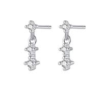 Hey Happiness Ohrstecker mit drei fallenden Tropfen aus 925er Sterlingsilber Silber Damen
