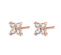 Hey Happiness Ohrstecker mit Gänseblümchen aus 925er Sterlingsilber Rosegold Damen