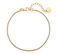 Hey Happiness Runde Schlangen-Kette Fußkettchen, aus Edelstahl Rosegold Damen