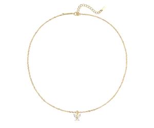 Hey Happiness Schmetterling-Kette aus 925 Silber - 18K vergoldet Hypoallergen 46 Damen
