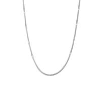 Hey Happiness Strukturierte Schlangenkette aus Edelstahl Silber Damen