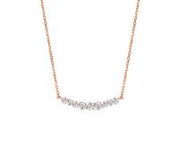 Hey Happiness Tennis-Halskette Herz-Edelsteine 925 Sterlingsilber Rosegold Damen
