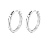 Hey Happiness Valentinstags-Geschenk: Klassische Creolen aus 925er Silber Damen