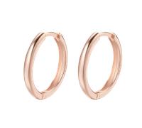 Hey Happiness Valentinstags-Geschenk: Klassische Creolen aus 925er Silber Rosegold Damen