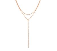Hey Happiness Y Kette zweireihig aus Edelstahl Rosegold Damen