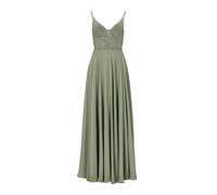 hey kyla - Abendkleid aus Materialmix moss green - Gr. - 36