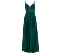 hey kyla - Abendkleid aus Materialmix pine green - Gr. - 46
