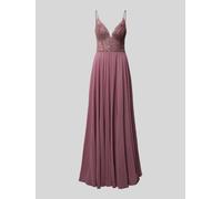 Abendkleid aus Materialmix Rosa 44
