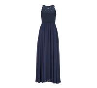hey kyla - High-closed-Abendkleid mit floraler Spitze navy - Gr. - 36