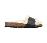 Hey Marly Damen - Sandaletten Casual Cork FUR schwarz 39