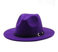 HEYANN Damen Herren Klassische Fedora Hut mit breiter Krempe mit Gürtelschnalle Filz Trilby Hut Panama Hut Jazz Hut für Damen Herren
