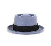 HEYANN Pork Pie Hut Herren Damen,Wolle Fedora Filzhut Trilby Huts(56-58cm) | Porkpie Herrenhut Wollfilz Trilby Hüte Klassische Porkpie Hüte Vintage Fedora Filzhut Hüte für Hochzeiten Partys