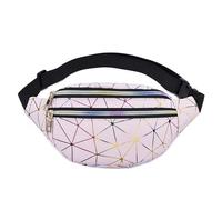 HEYANN Vintage Gürteltasche für Frauen, Gürteltasche Umhängetaschen wasserdicht Fanny Pack, PU-Leder Gürteltasche für Reisen, Party, Sport, Laufen, Wandern (rosa)