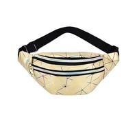 HEYANN Vintage Gürteltasche für Frauen, Gürteltasche Umhängetaschen wasserdicht Fanny Pack, PU-Leder Gürteltasche für Reisen, Party, Sport, Laufen, Wandern (goldene)