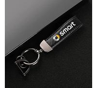 HEYCE Auto-Schlüsselanhänger, für Smart Fortwo Forfour 453 451 450, Car Styling Personalisiertes Carbonfaser-Leder Sport Line Personalisiertes Schlüsselanhänger-Geschenk,B