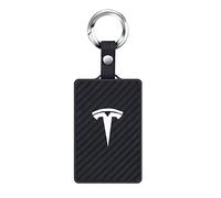 HEYCE Schlüsselkartenhalter Silikonschutzhülle Schlüsselanhänger für Tesla Model 3 Model Y,Carbon Black