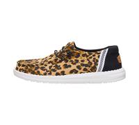 HEYDUDE Damen Mokassins/Bootsschuhe Wendy Wildcat HD45414-0CU Textil Schwarz/Leopard Gr. 37