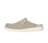 HEYDUDE Damen Wendy Slip Metallic Sparkle Slip-On Schuh | Leichter flexibler Freizeit-Sneaker-Mule mit elastischen Schnürsenkeln, Roségold, 42 EU