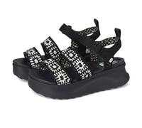 HEYDUDE Delray Buckle Cottage Crochet MokassinoDamen, Schwarz/Weiß, 40 EU