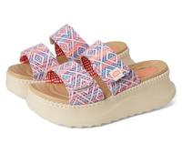 HEYDUDE Delray Slide Surf Baja Loafer für Damen, Blau/Rosa/Mehrfarbig, 41 EU