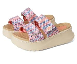 HEYDUDE Delray Slide Surf Baja Loafer für Damen, Blau/Rosa/Mehrfarbig, 41 EU
