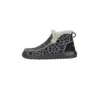 HEYDUDE Denny Leopard Damen - Slippers Flache Schuhe - Ankle Boots - Mokassin Stil, Black Leopard, 38