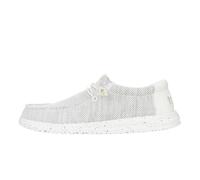 HEYDUDE Herren Wally Stretch Sox Slip-On Loafer, leicht, atmungsaktiv, mit Flex & Fold Außensohle, Storm White, 10 Wide